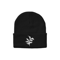 12" cuffed black beanie featuring the Plant Eyes design!  100% Acrylic