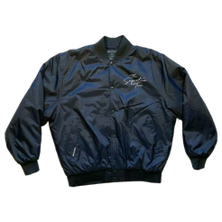 Bomber jacket with "the Serpentina Tour" text on the front chest