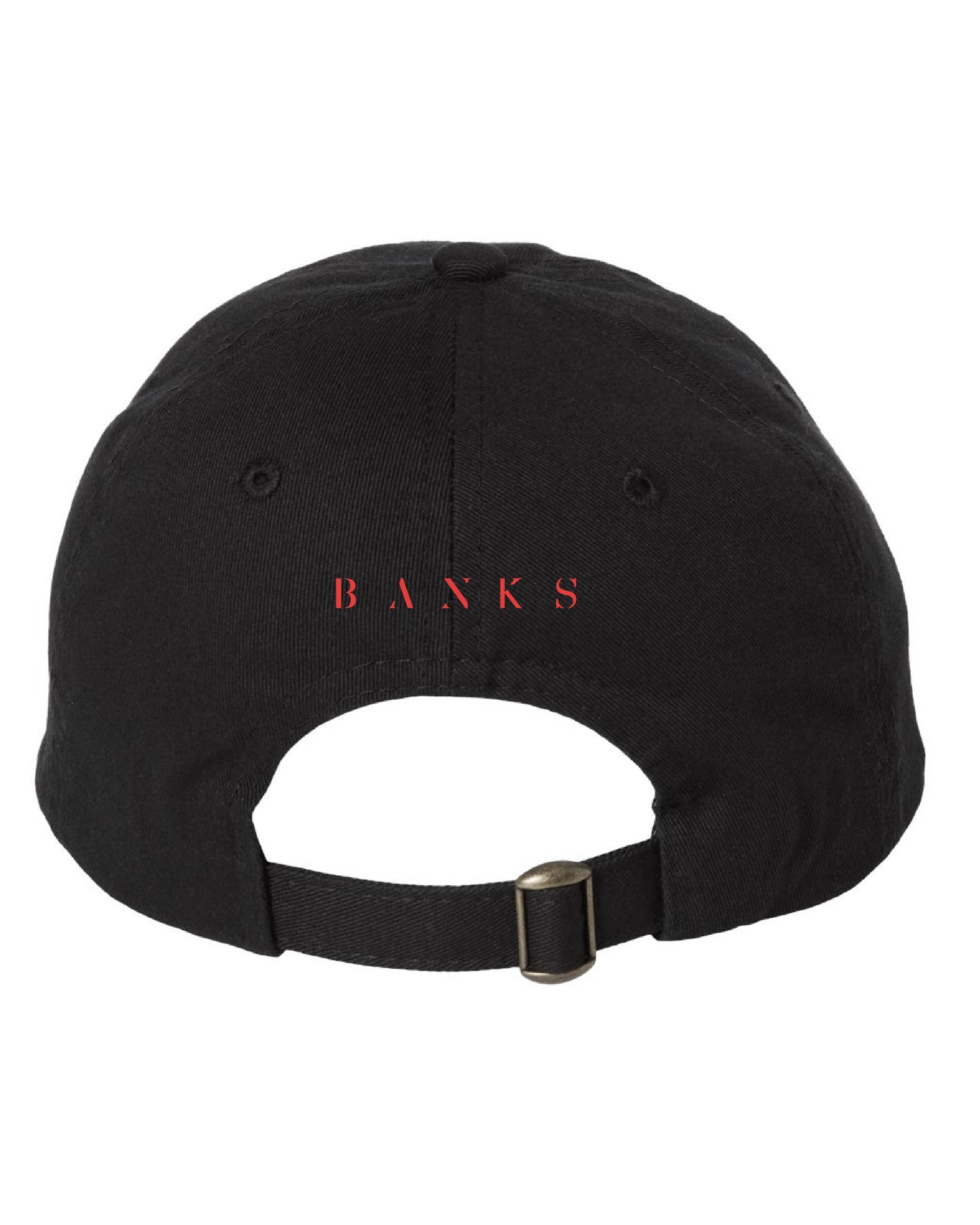 Someone write my new name down red and black hat product shot back Banks